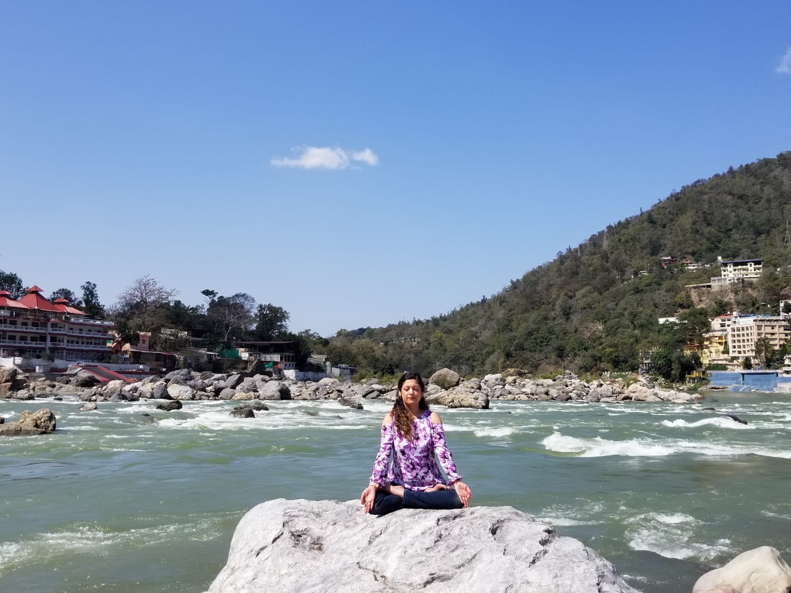 A serene background for a yoga website.